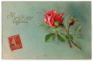 antiikkinen ruusukortti